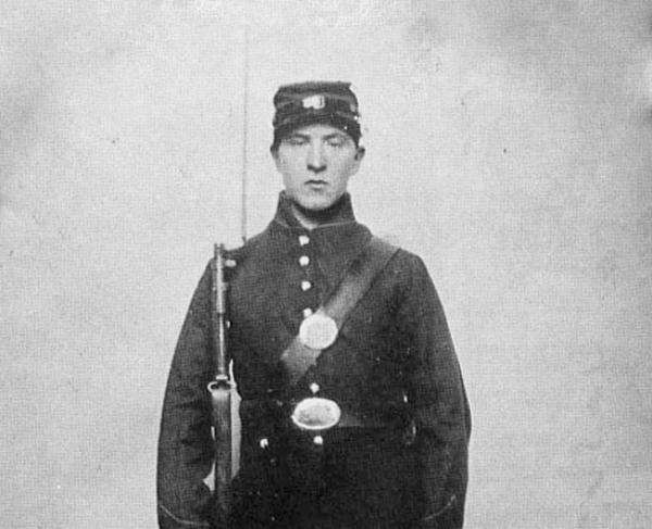 Photograph of Sarah Rosetta Wakeman disguised as a male soldier